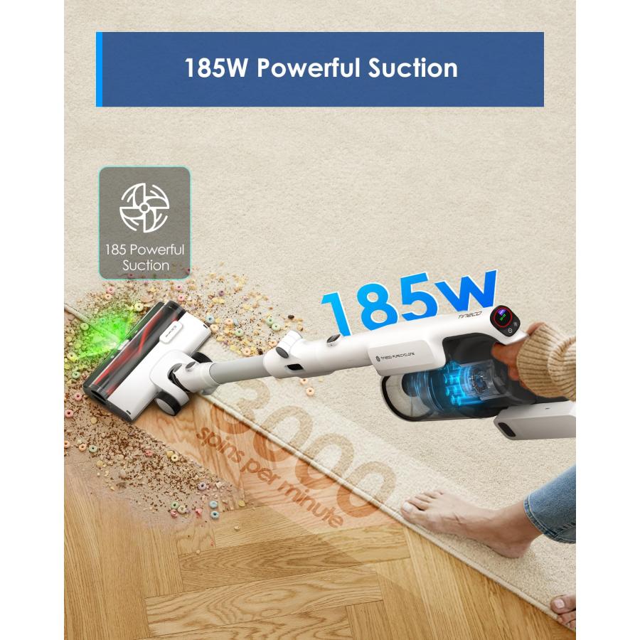【並行輸入品】 Tineco Pure ONE A50S Cordless Stick Vacuum Cleaner, 185AW Suctioの画像