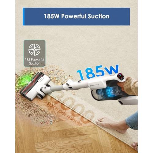 【並行輸入品】 Tineco Pure ONE A50S Cordless Stick Vacuum Cleaner, 185AW Suctioの画像
