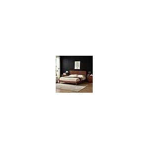 【並行輸入品】 LUMISOL King Size Mid Century Modern Fluted Platform Bed with Hy_2