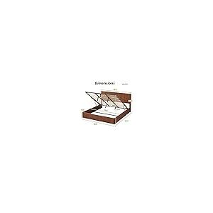 【並行輸入品】 LUMISOL King Size Mid Century Modern Fluted Platform Bed with Hy_5