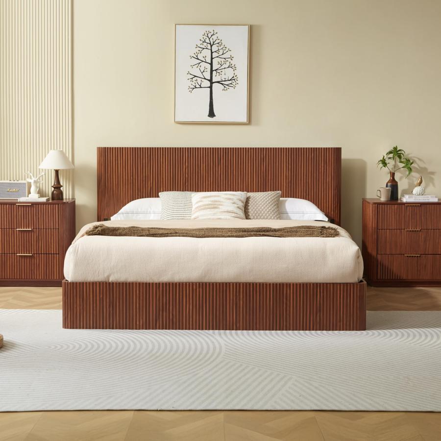 【並行輸入品】 LUMISOL King Size Lift Up Storage Bed Frame， Wooden Platform Bed_3
