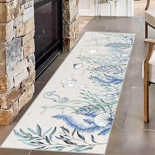 【並行輸入品】 LGGLOVELIN Seaside Area Rug， 1.3x7ft Runner Entryway Rug， Non Sl_1