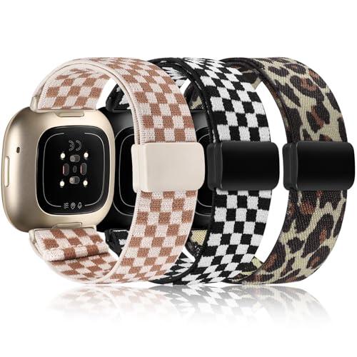 【並行輸入品】TOYOUTHS 磁気ストレッチバンド 3本パック Fitbit Versa 4/Fitbit Versa 3/Sense 2/Sの画像