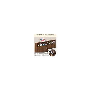 【並行輸入品】 CORAZAZA Walnut Full Size Bed Frame with USB Charging Station an_8