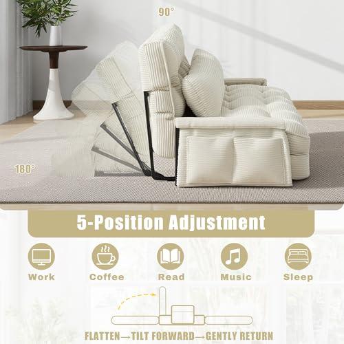 【並行輸入品】 GAOHAPY 5 Position Adjustable Floor Sofa Couch，Multi Functional_7