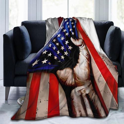 【並行輸入品】 Throw Blanket USA America and Hungary Hungarian Flag Travel Blan_7