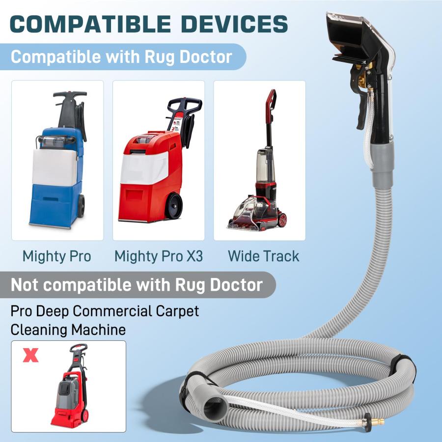 【並行輸入品】 Universal Upholstery Tool Attachment with 12 ft Hose， Compatible_3
