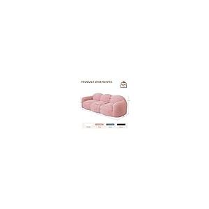 【並行輸入品】 Sdorens 90.55 Inches 3 Seater Sofa Couch， Modern Teddy Plush Bon_5
