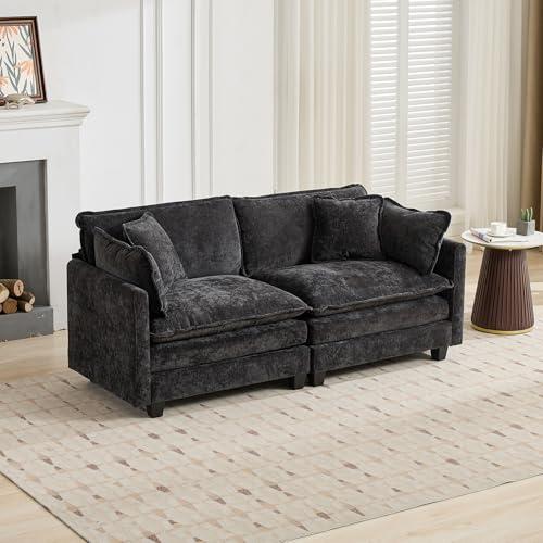 【並行輸入品】 78" Modern Love Seat Sectional Couches for Living Room， Charcoal
