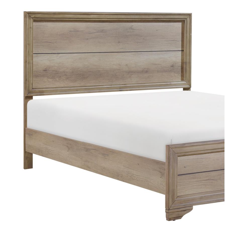 【並行輸入品】 kidfeuyu Contemporary Natural Finish 1pc Full Size Bed Premium M_6