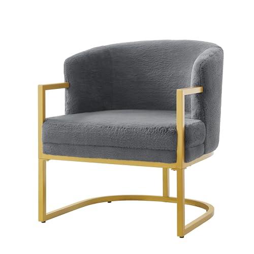 【並行輸入品】 GDFStudio Modern Velvet Accent Chair Upholstered Armchair with C_1