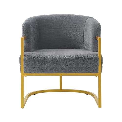 【並行輸入品】 GDFStudio Modern Velvet Accent Chair Upholstered Armchair with C_7