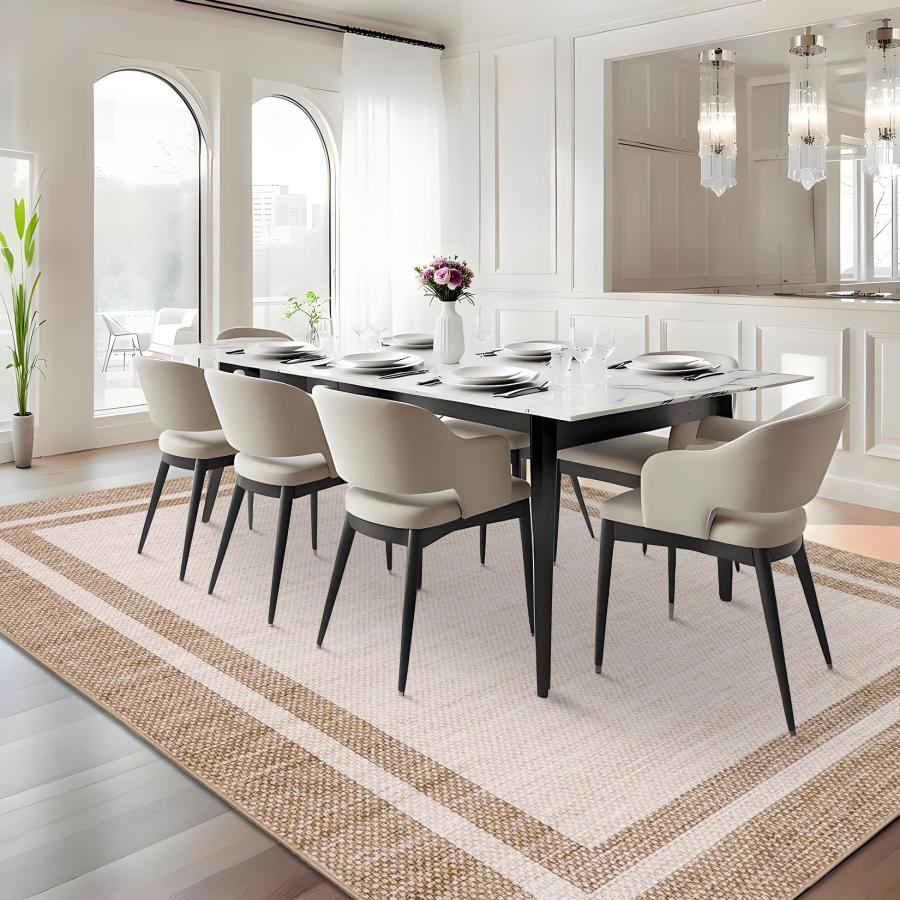 【並行輸入品】 LUXLOOM Living Room Area Rug 8x10 Area Rug Modern Border Indoor_3