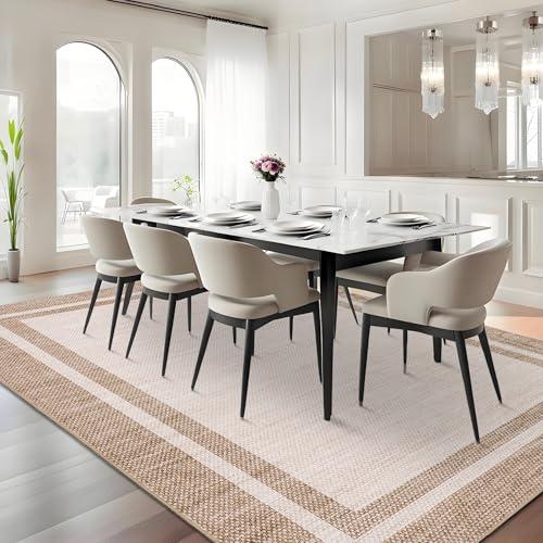 【並行輸入品】 LUXLOOM Living Room Area Rug 8x10 Area Rug Modern Border Indoor_4
