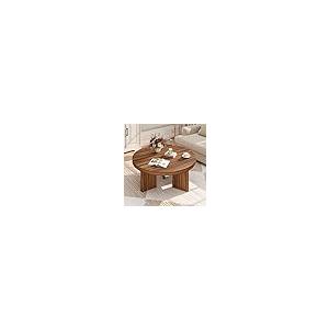 【並行輸入品】 IDEALHOUSE Round Coffee Table， 33.5" Circle Center Table with Fl_5
