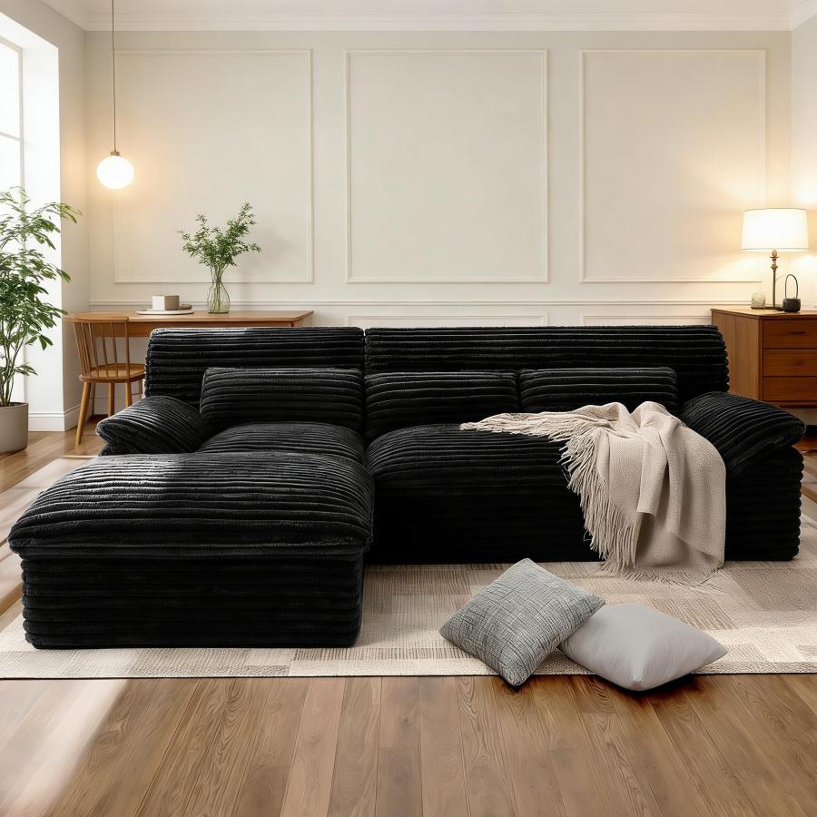 【並行輸入品】 Fkhouse Modular Sectional Sofa，Boneless Couch for Living Room，3_9