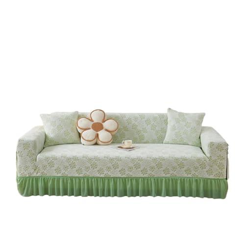 【並行輸入品】 JFTOMJ Skirt Sofa Cover Jacquard Stretchy Sofa Cover 1/2/3/4 wit