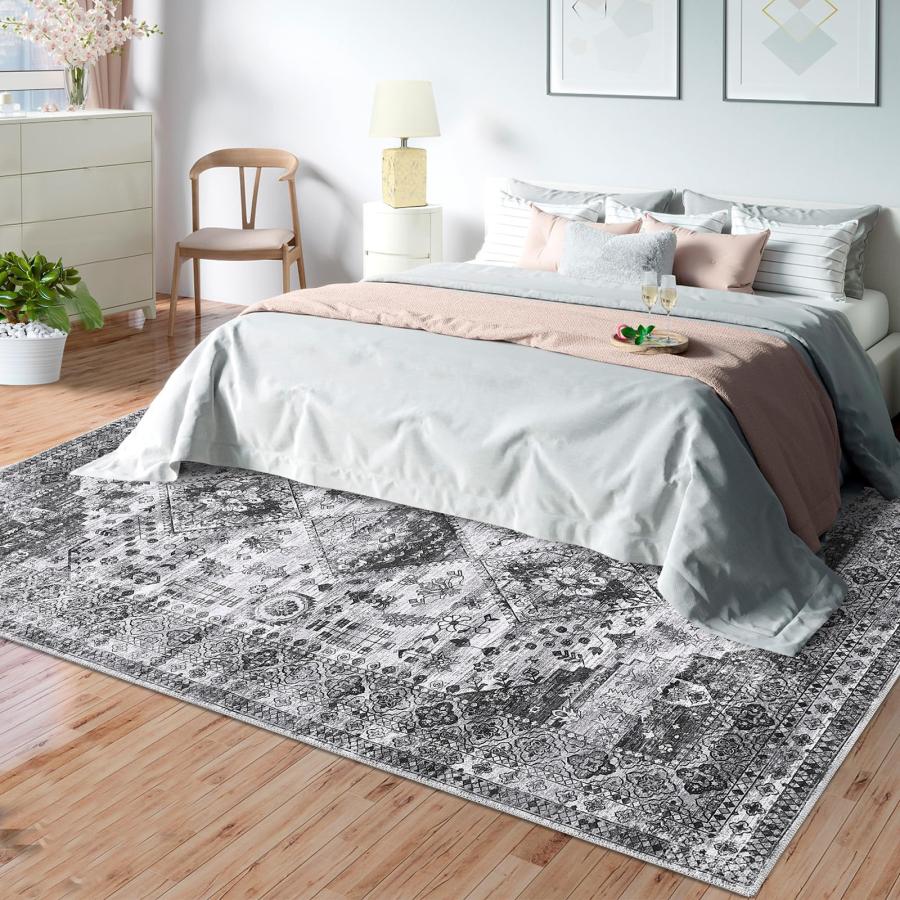 【並行輸入品】 Area Rugs Washable Non Slip Soft Vintage Rugs for Bedroom Bathro_6