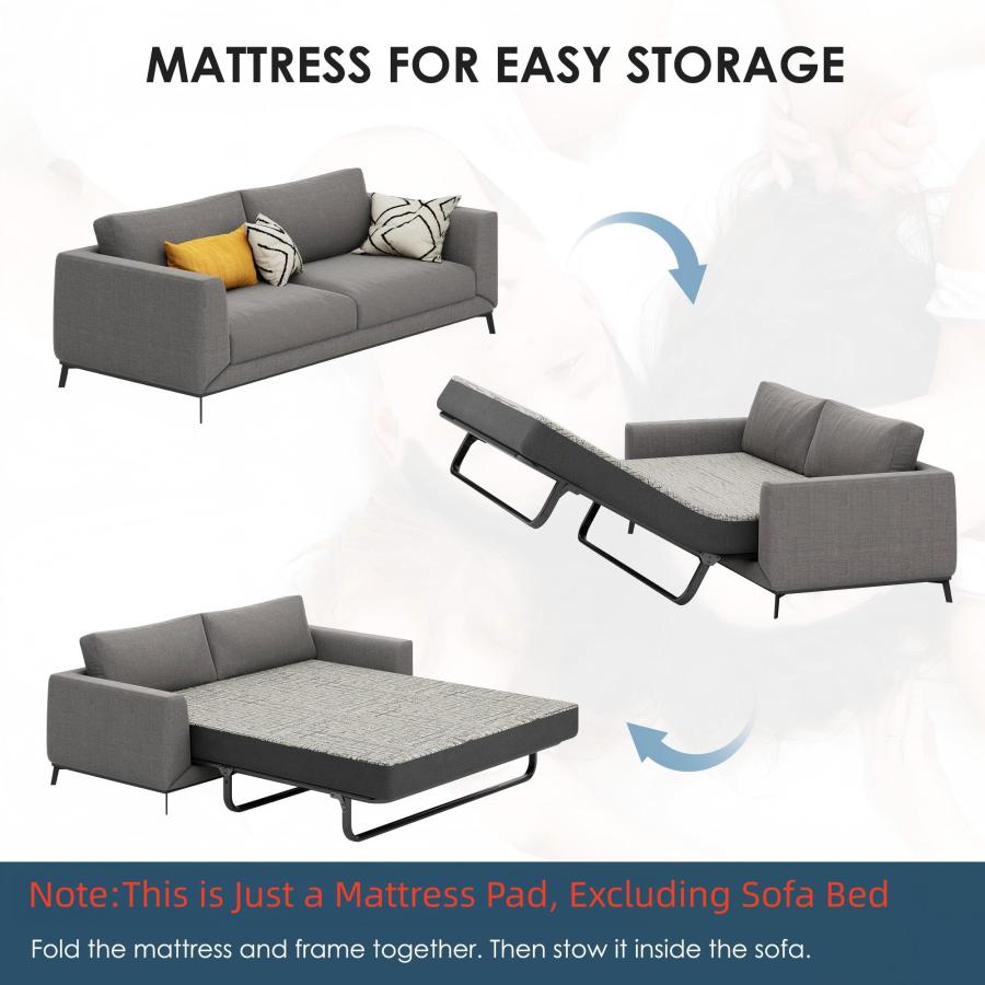 【並行輸入品】 sogesfurniture Queen Size Sofa Mattress，4 Inch Gel Memory Foam w_3