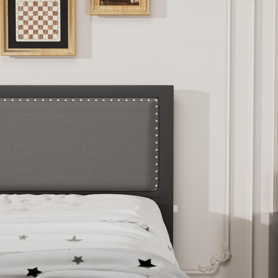【並行輸入品】 VECELO Twin Size Bed Frame with Upholstered Headboard， Heavy Dut_9