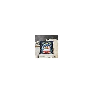 【並行輸入品】 HighonHi 22 "x22 Pillowcase Snowman in A Snow Globe Outdoor Decoの画像