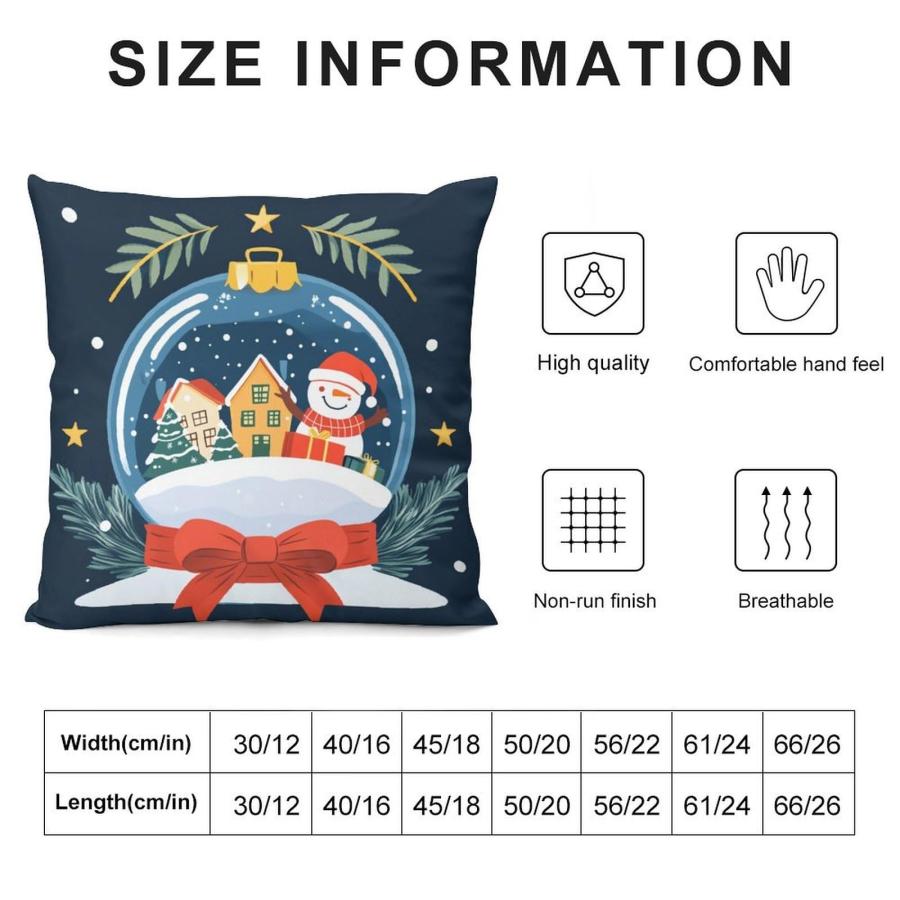 【並行輸入品】 HighonHi 22 "x22 Pillowcase Snowman in A Snow Globe Outdoor Decoの画像