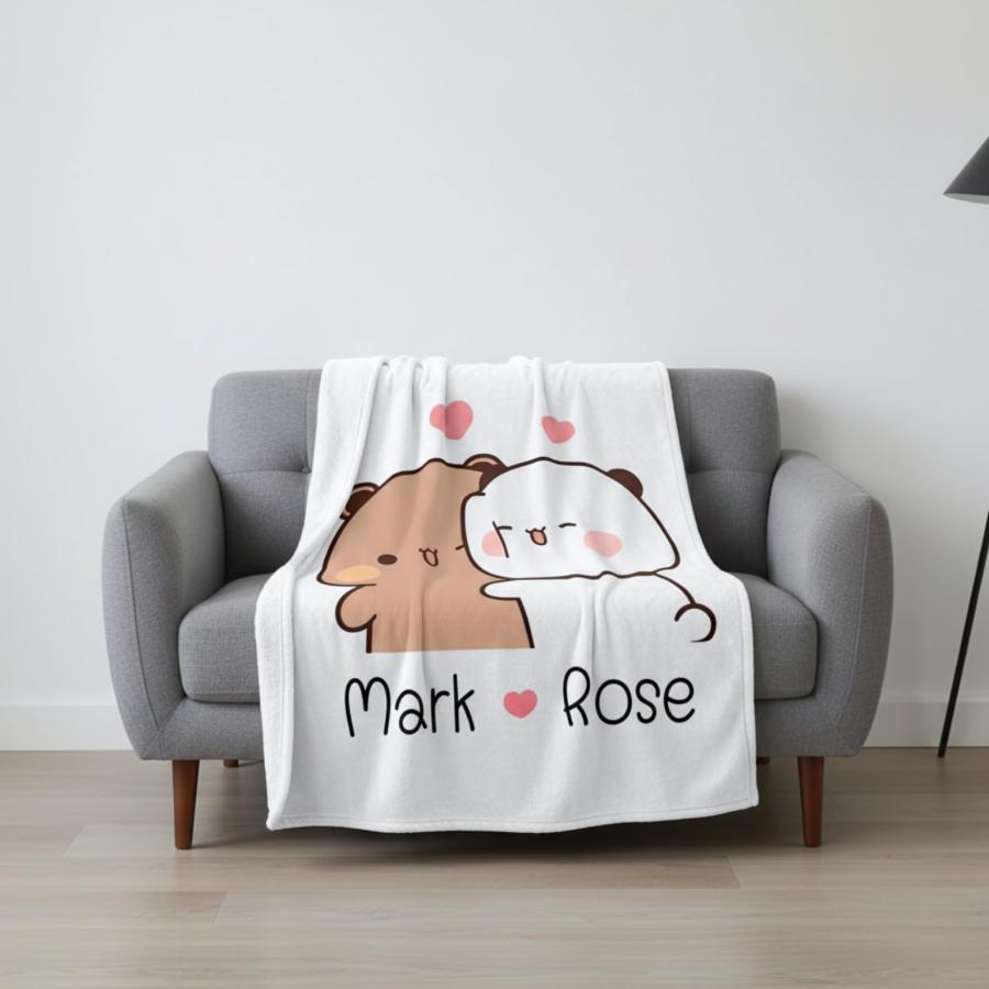 並行輸入品】 Bubu&Dudu Blanket, Custom Personalized with N : Noxi