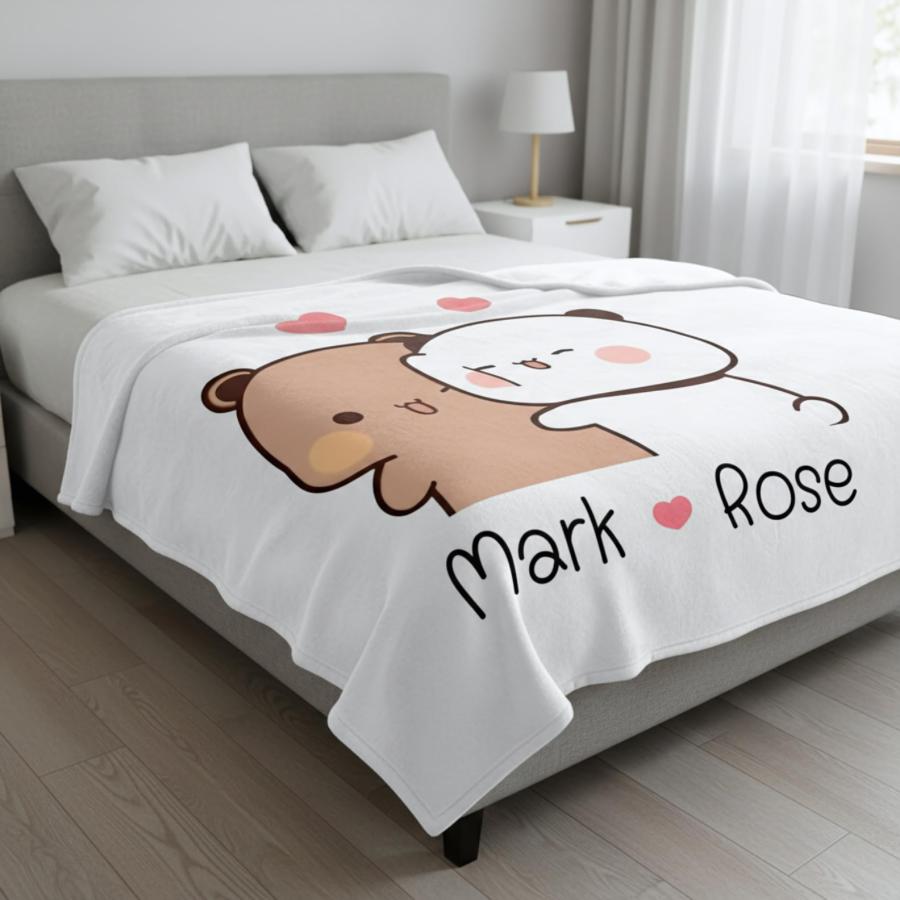 並行輸入品】 Bubu&Dudu Blanket, Custom Personalized with N : Noxi