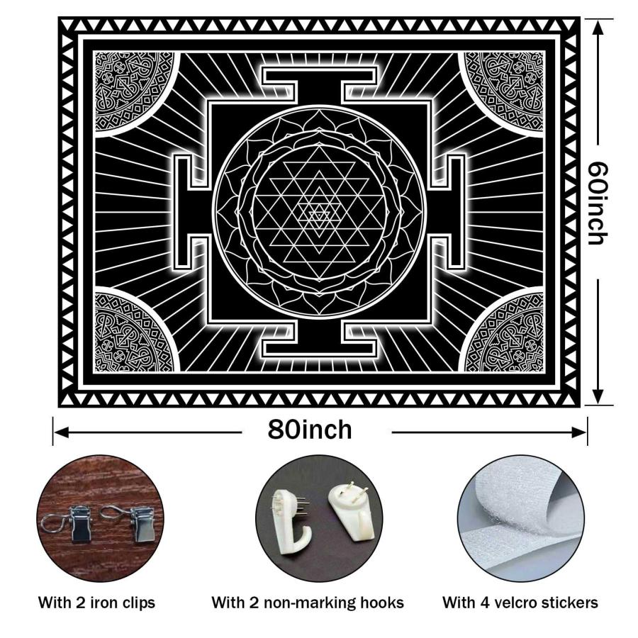 並行輸入品】SHRAPHY Sri Yantra 曼荼羅 瞑想タペストリー 神聖な幾何