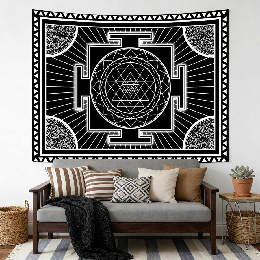並行輸入品】SHRAPHY Sri Yantra 曼荼羅 瞑想タペストリー 神聖な幾何