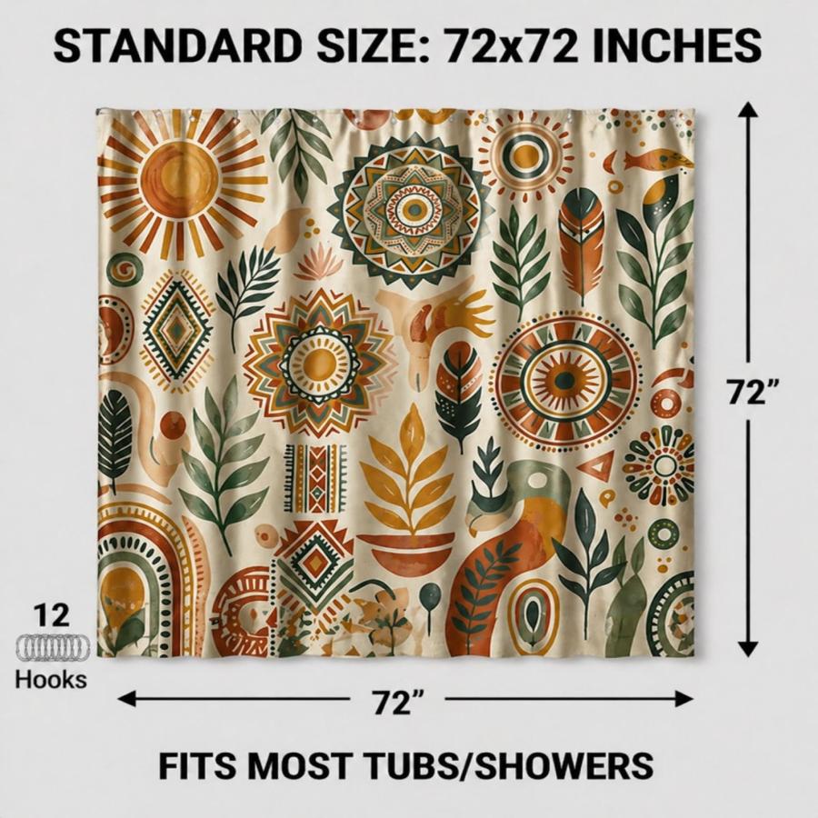 【並行輸入品】LEONGSII シャワーカーテン (ボヘミア) LEONGSII Bohemian Shower Curtain， Colorf_3