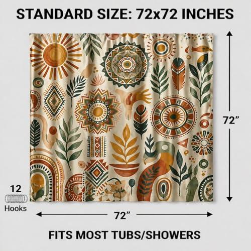 【並行輸入品】LEONGSII シャワーカーテン (ボヘミア) LEONGSII Bohemian Shower Curtain， Colorf_4