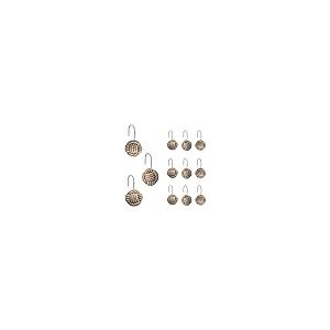 【並行輸入品】 Bohemian Shower Curtain Hooks， Set of 12， Resin & Stainless Stee_2