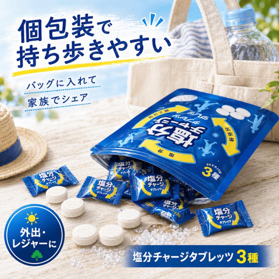 Kabaya カバヤ 塩分チャージ 3種アソート 各4袋 計12袋(312粒) 塩分