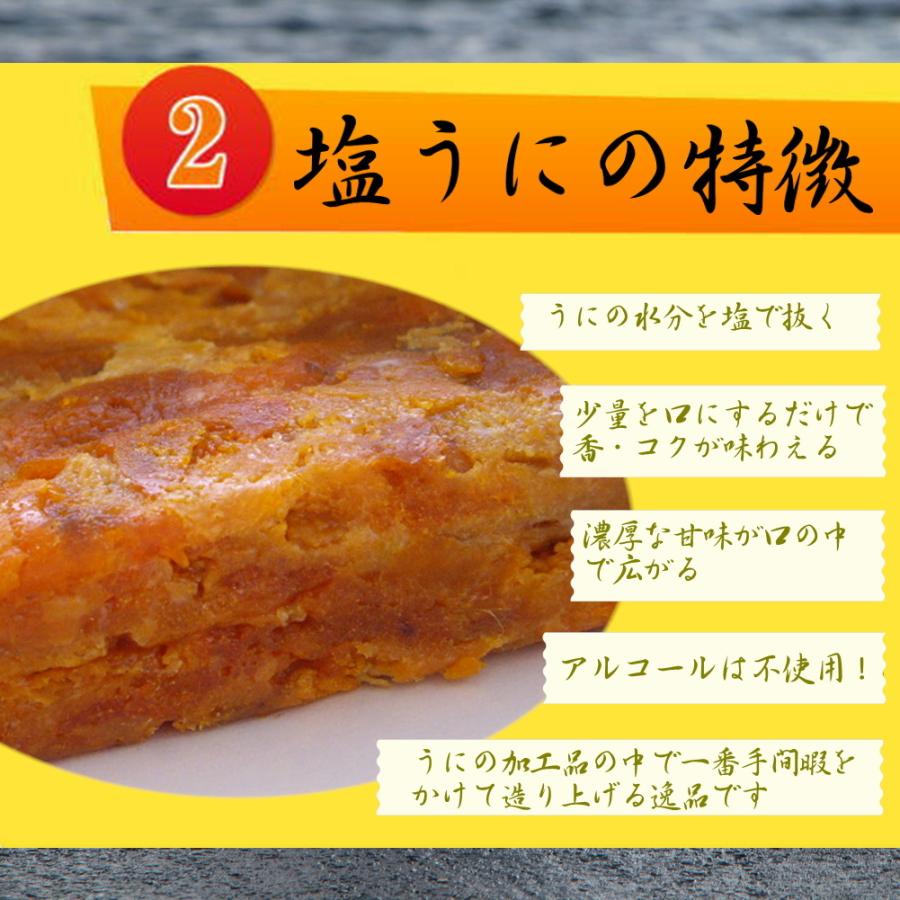 限定品 塩うに 板うに 日本三大珍味 粒うに ウニ 汐うに 100g礼文島のエゾバフンウニと塩のみ使用 エゾバフンウニ 汐ウニ お中元 ウニ