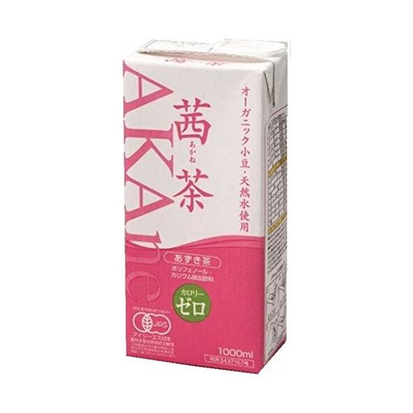 遠藤製餡 茜茶 1L紙パック×6本入｜ 送料無料 茶飲料 健康茶 無糖 ノンカロリー 有機JAS｜nozomi-market