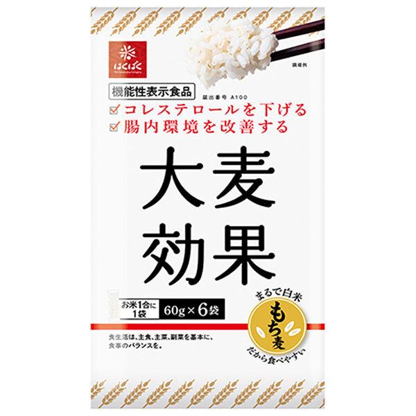 はくばく 大麦効果 360g(60g×6袋)×6袋入｜ 送料無料 : のぞみ 