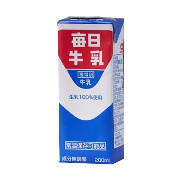 毎日牛乳 200ml紙パック×24本入×(2ケース)｜ 送料無料 紙パック カルシウム 毎日 牛乳