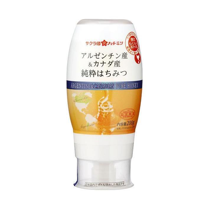 サクラ印 加藤美蜂園 アルゼンチン産＆カナダ 産純粋はちみつ 200g×12