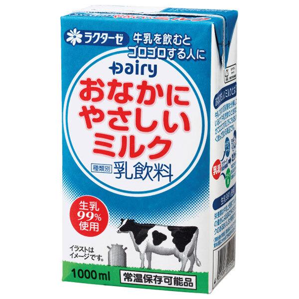 南日本酪農協同 デーリィ おなかにやさしいミルク 1L紙パック×12(6×2)本入×(2ケース)｜ 送料無料 牛乳 乳飲料 紙パック 南日本酪農協同 デーリィ おなかにやさしいミルク 1L紙パック×12(6×2