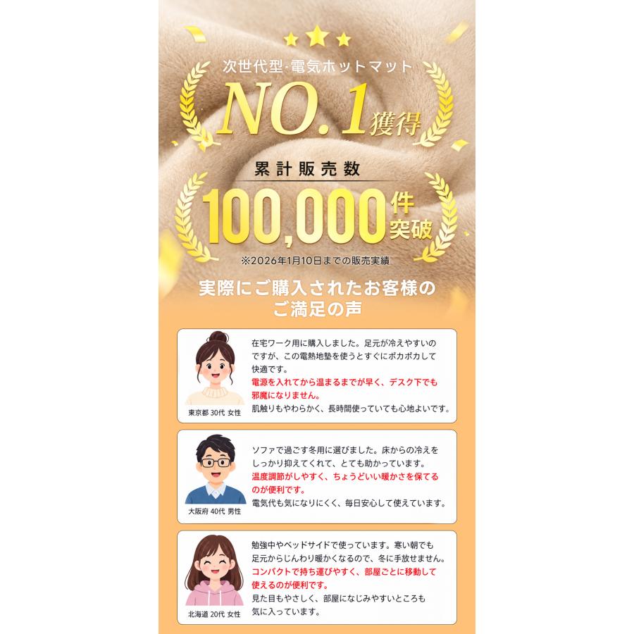 ホットカーペット タイマー付き 日本製 炭素繊維ヒーター ホットマット 180×80cm 1人用 電気マット 電気毛布 フランネル 洗える ダニ退治 自動OFF 過熱保護 |  | 01