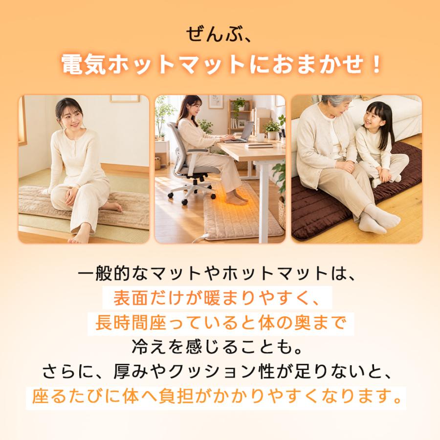 ホットカーペット タイマー付き 日本製 炭素繊維ヒーター ホットマット 180×80cm 1人用 電気マット 電気毛布 フランネル 洗える ダニ退治 自動OFF 過熱保護 |  | 04