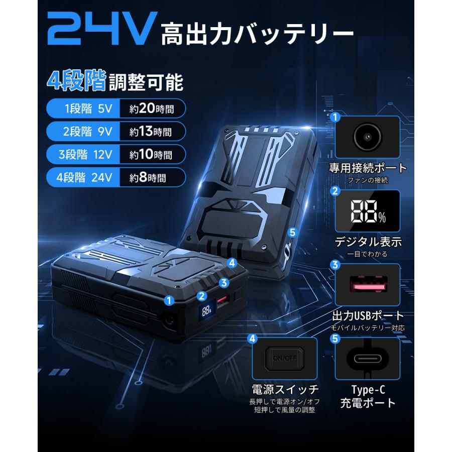 2026最新 空調作業服 空調ファンバッテリーセット 空調ウェア ベスト