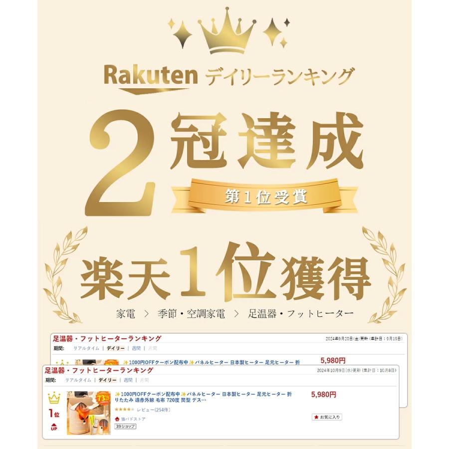 2025新品】パネルヒーター 日本製ヒーター 足元ヒーター 折りたたみ 遠