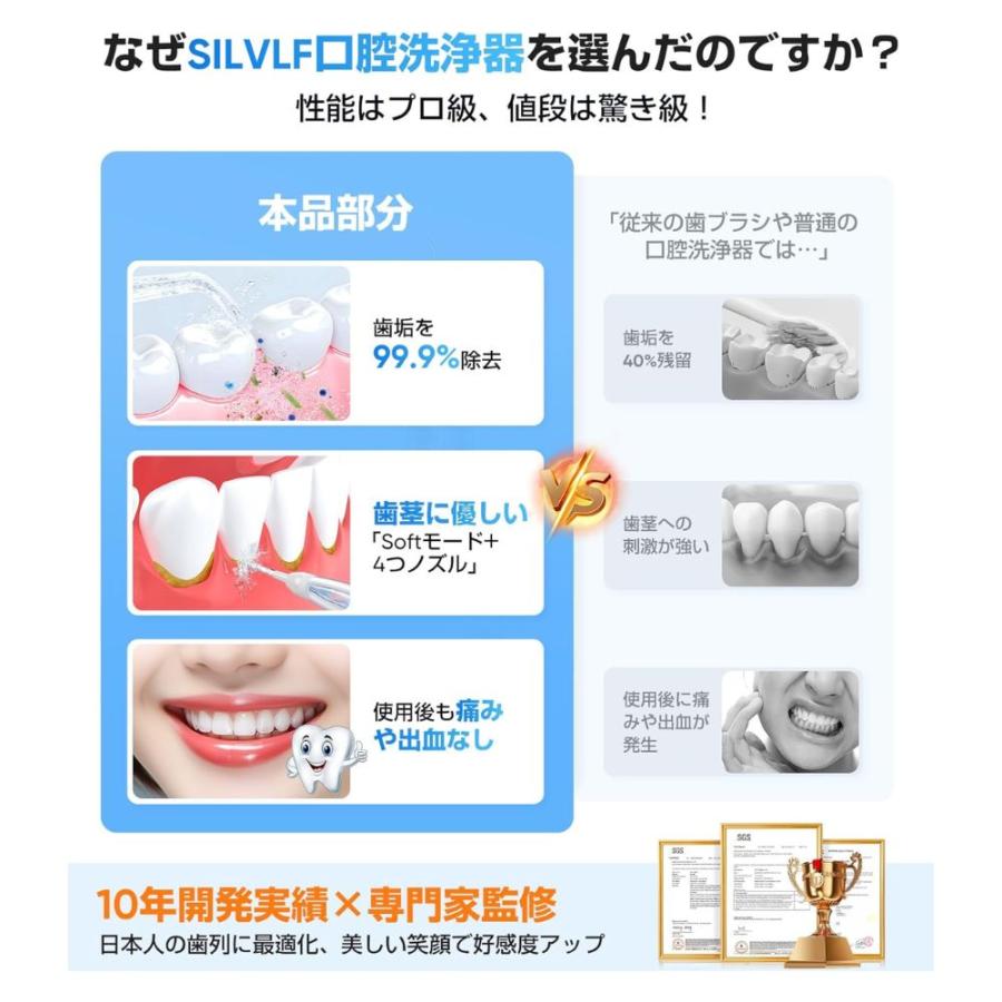 ●99.9%以上歯垢除去力　口腔洗浄器　クリーニング ○99.9%以上歯垢除去力 口腔洗浄器 クリーニング