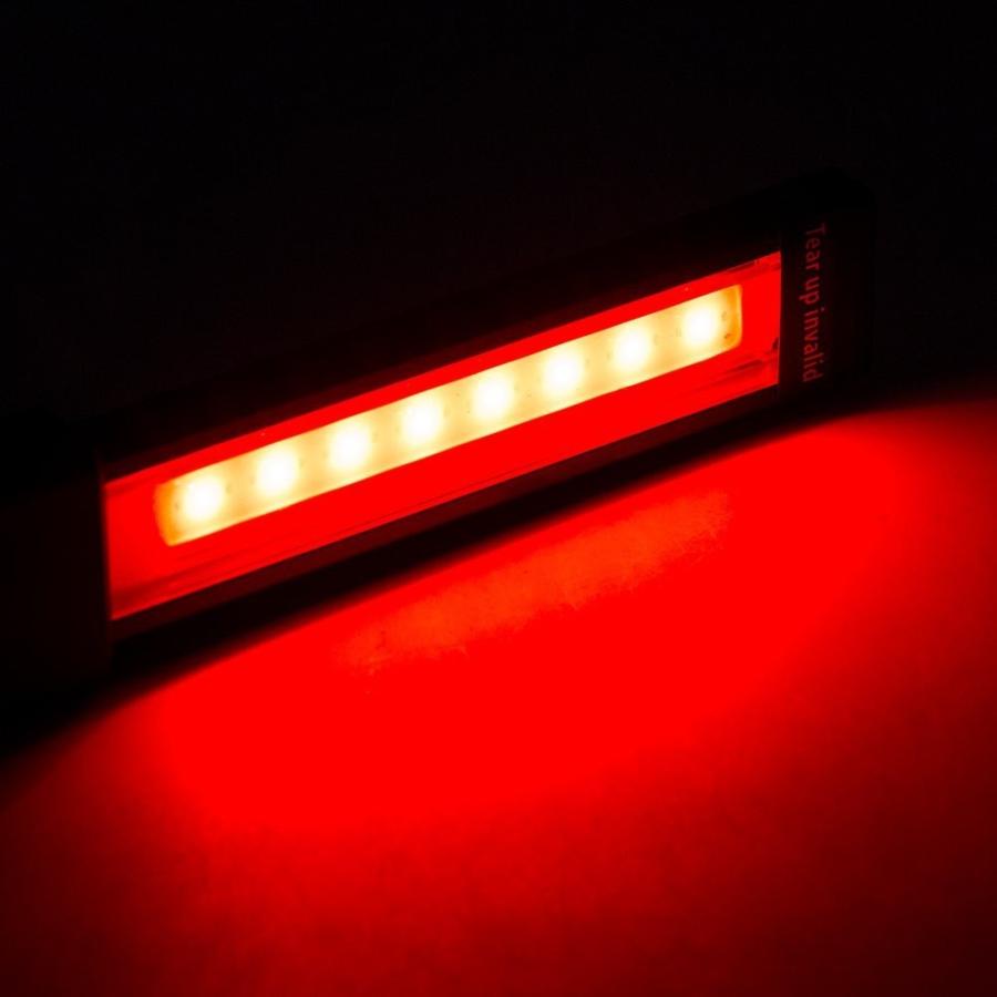 COB LED 懐中電灯 ハンディーライト ワークライト 240lm バッテリー内蔵 Lサイズ Sサイズ 2個セット 作業灯 照明 赤色点灯 点滅 フック マグネット付｜nplus1555｜09