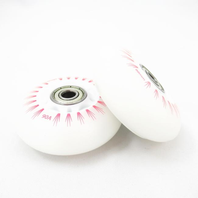 68mm 交換用 互換 ウィール スケボー 光る タイヤ ホワイト