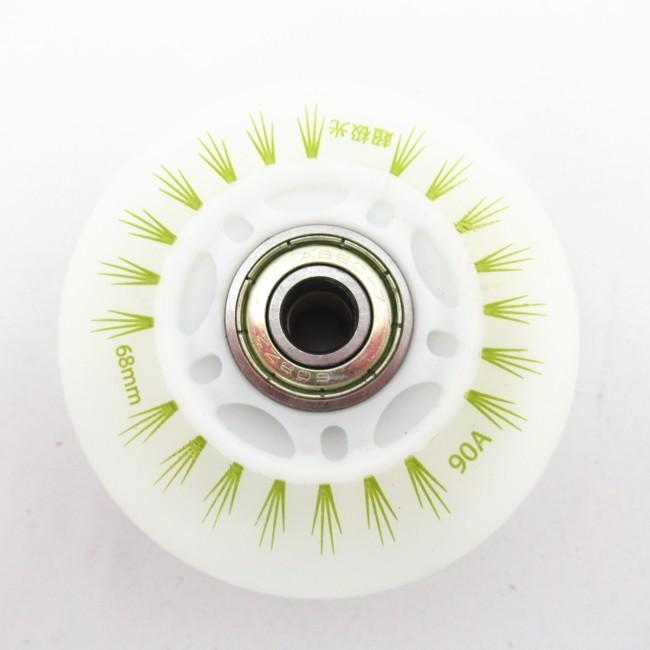 68mm 互換 交換用 ウィール 光る タイヤ ホワイト ブルー レッド グリーン パープル レインボー 選べる6色