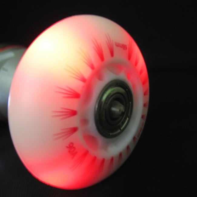 68mm 互換 交換用 ウィール 光る タイヤ ホワイト ブルー レッド グリーン パープル レインボー 選べる6色