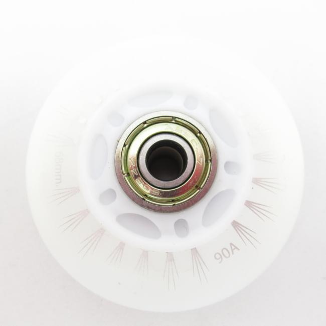68mm 交換用 互換 ウィール スケボー 光る タイヤ ホワイト ブルー
